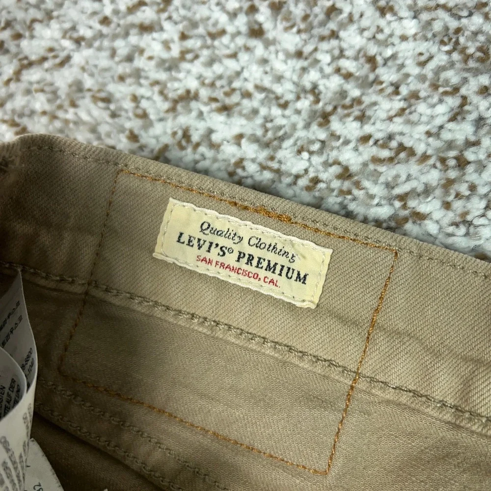 Levis 511 Jeans Mens 32x32 Tan Khaki Slim Fit Casual Premium Twill Work Basic